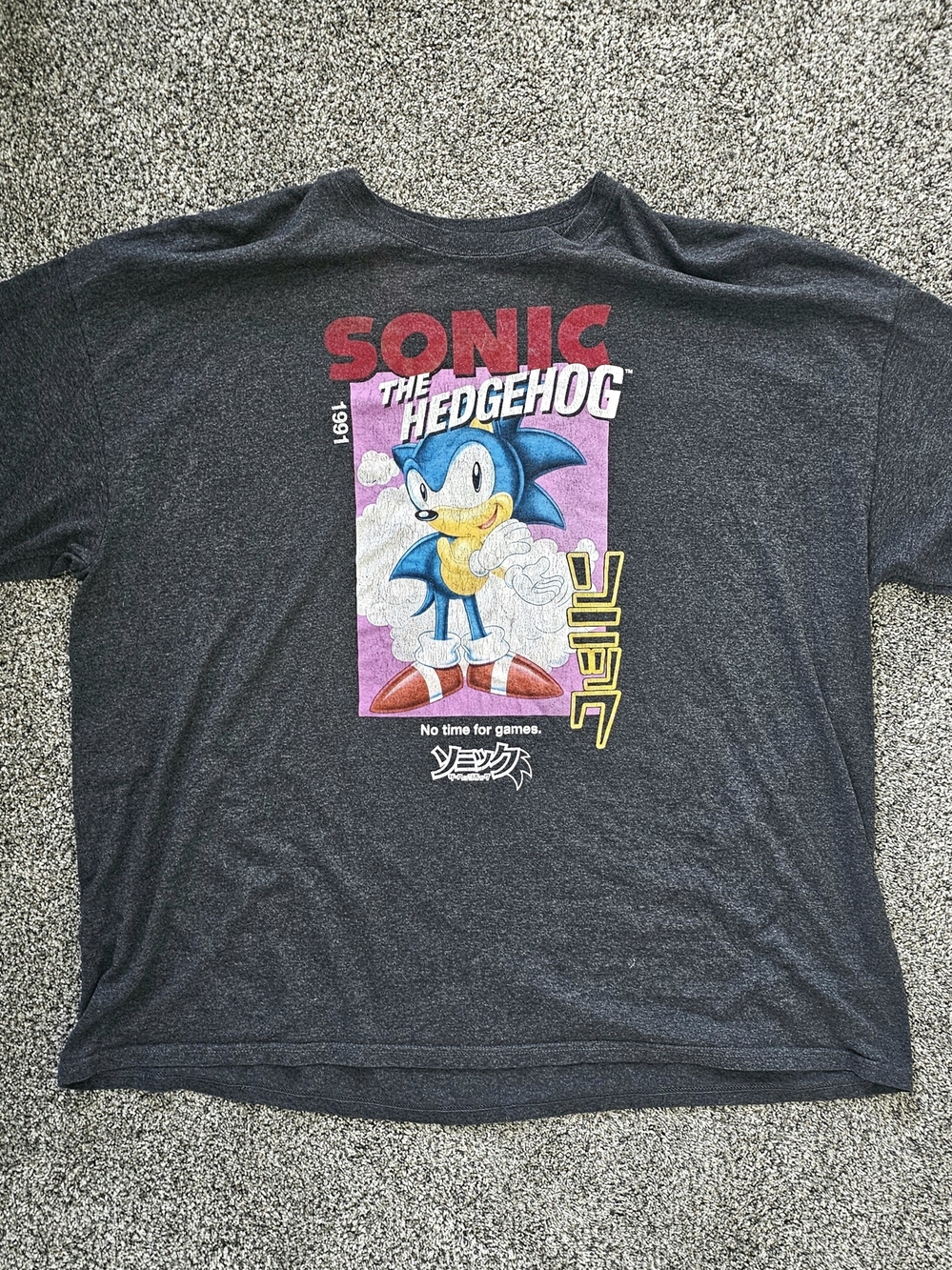 Sonic The Hedgehog Graphic Tee - Charcoal